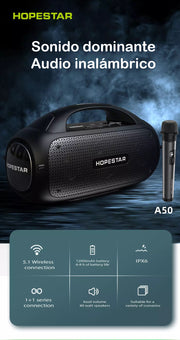 Parlante Bluetooth A50 / 80w + Micrófono