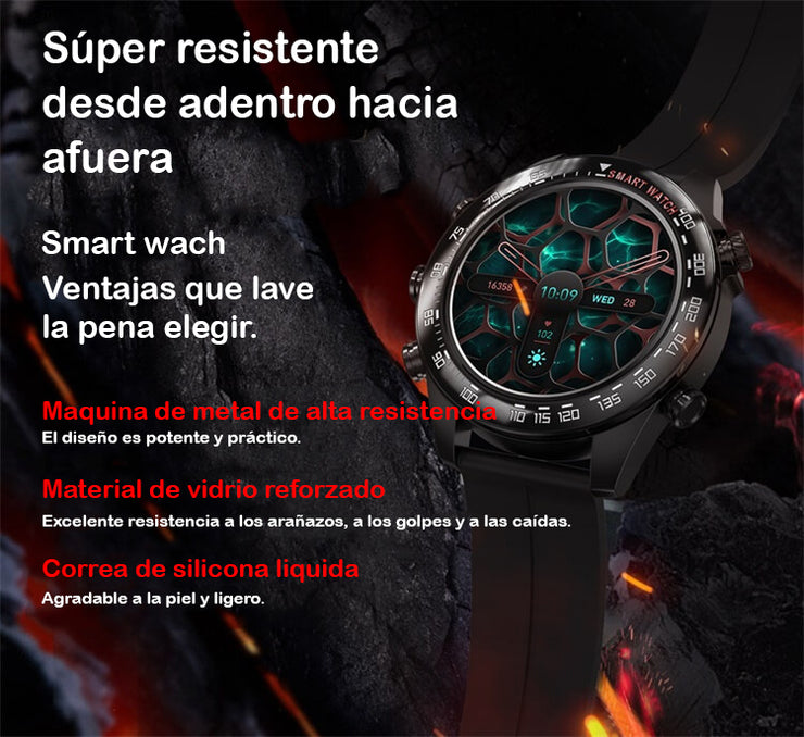 SmartWatch CT11 Gris Goma Unisex / IP67 Amoled BT5.3 Reloj Inteligente