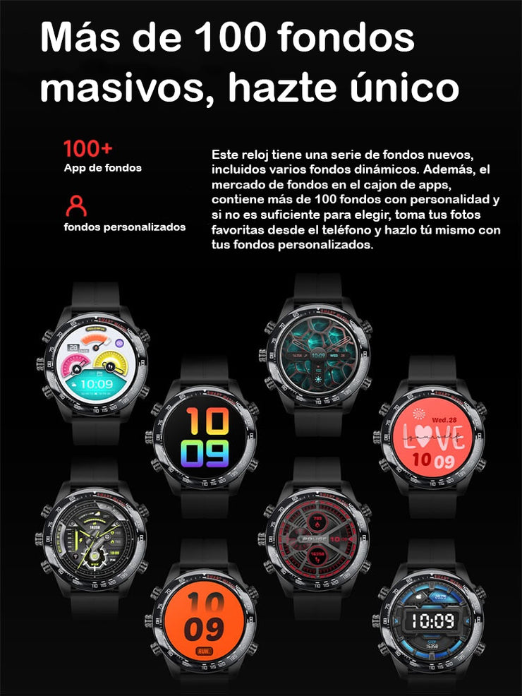 SmartWatch CT11 Gris Goma Unisex / IP67 Amoled BT5.3 Reloj Inteligente