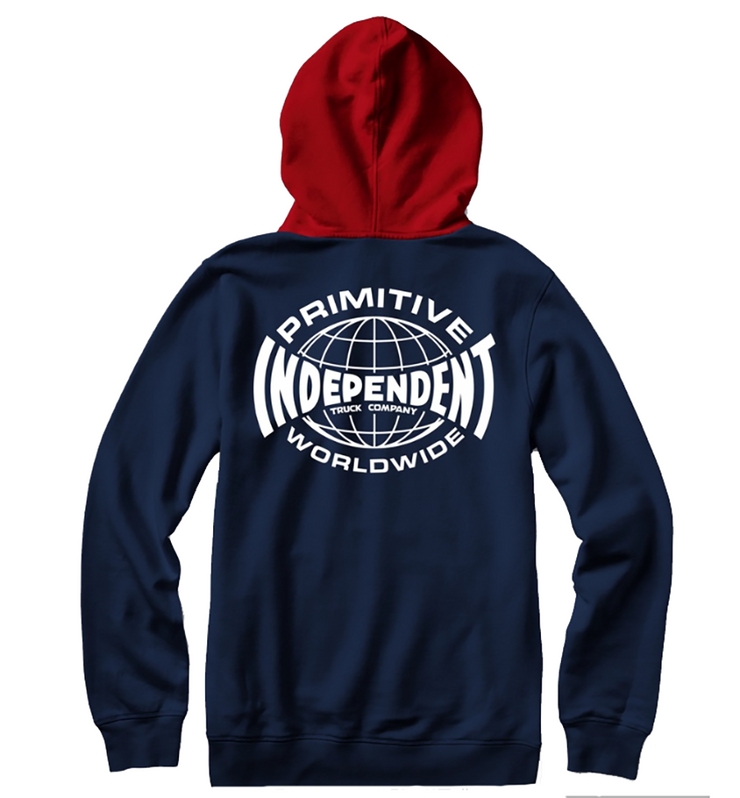 Poleron Azul Hoodie Hombre Primitive - Original