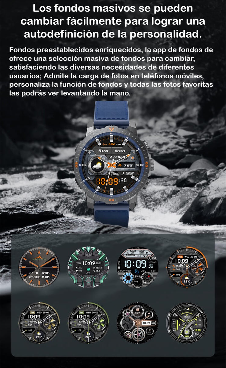 SmartWatch VD37 Pro Azul Hombre / IP68 Amoled Reloj Inteligente