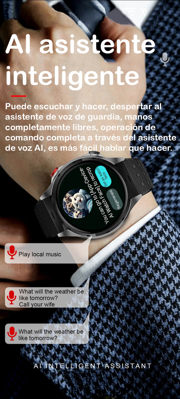 SmartWatch VS47 Pro Negro Hombre / IP67 Amoled BT5.2 Reloj Inteligente